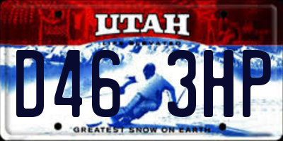 UT license plate D463HP