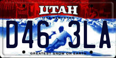 UT license plate D463LA