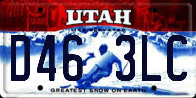 UT license plate D463LC