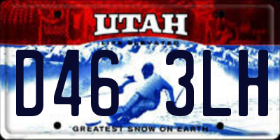 UT license plate D463LH