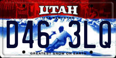 UT license plate D463LQ