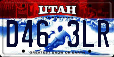 UT license plate D463LR