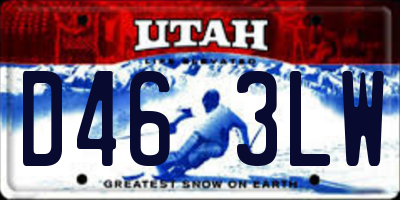 UT license plate D463LW