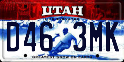 UT license plate D463MK