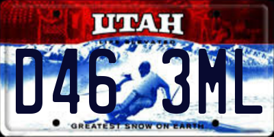UT license plate D463ML