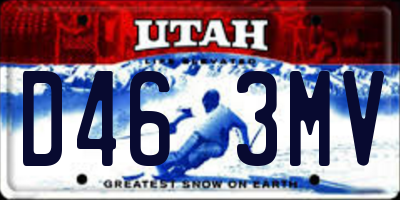 UT license plate D463MV