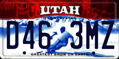 UT license plate D463MZ