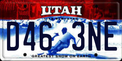 UT license plate D463NE
