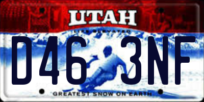 UT license plate D463NF