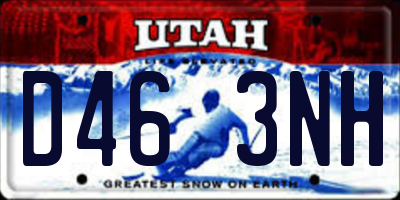 UT license plate D463NH