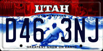 UT license plate D463NJ