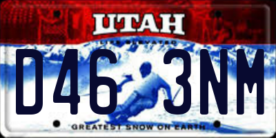 UT license plate D463NM