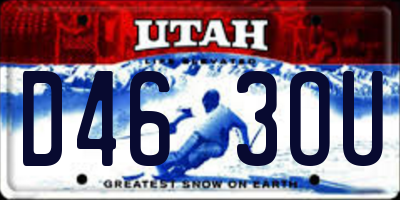UT license plate D463OU