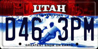 UT license plate D463PM
