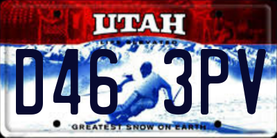 UT license plate D463PV