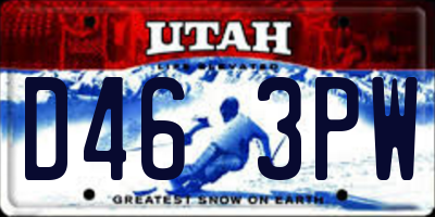 UT license plate D463PW