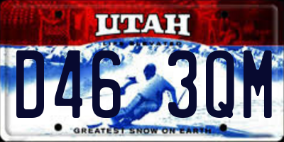 UT license plate D463QM