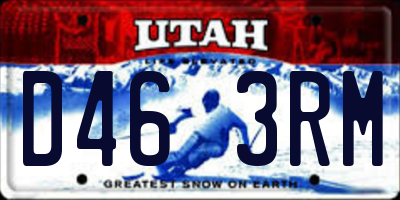 UT license plate D463RM