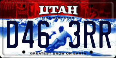 UT license plate D463RR