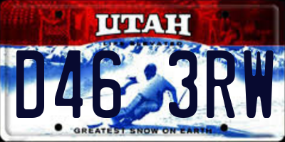 UT license plate D463RW
