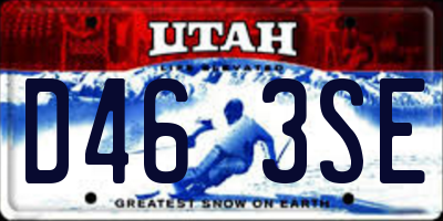 UT license plate D463SE