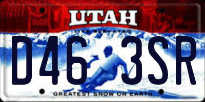 UT license plate D463SR