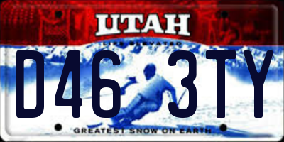 UT license plate D463TY
