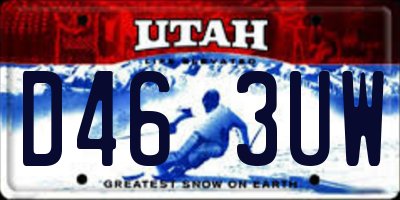 UT license plate D463UW