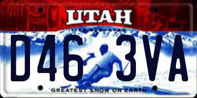 UT license plate D463VA