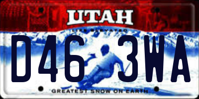 UT license plate D463WA