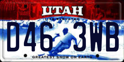 UT license plate D463WB