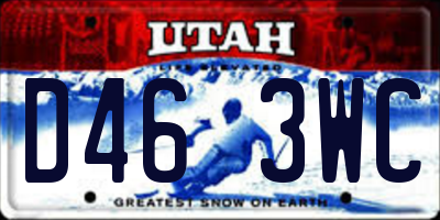 UT license plate D463WC