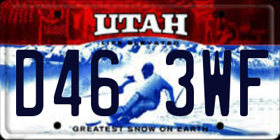 UT license plate D463WF