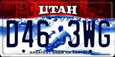 UT license plate D463WG