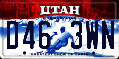 UT license plate D463WN