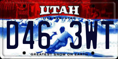 UT license plate D463WT