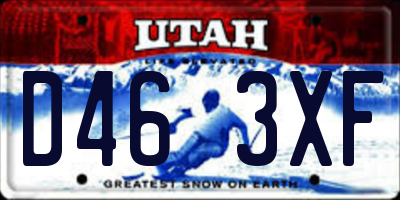 UT license plate D463XF