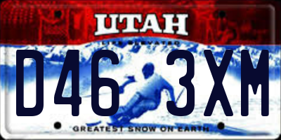 UT license plate D463XM
