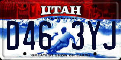 UT license plate D463YJ