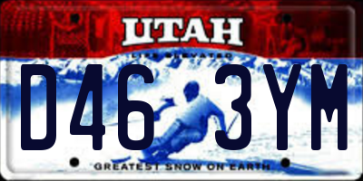 UT license plate D463YM