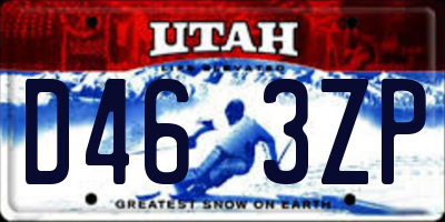 UT license plate D463ZP