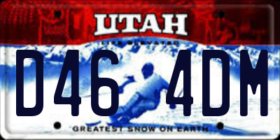 UT license plate D464DM