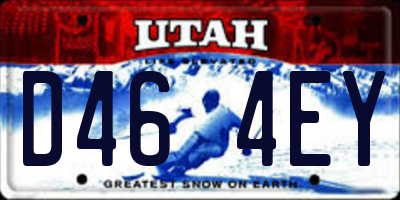 UT license plate D464EY