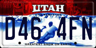 UT license plate D464FN