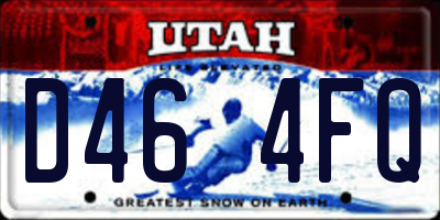 UT license plate D464FQ