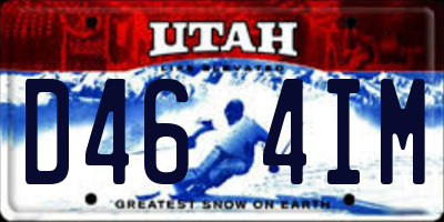 UT license plate D464IM