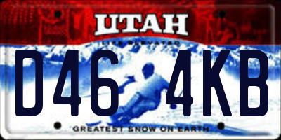 UT license plate D464KB