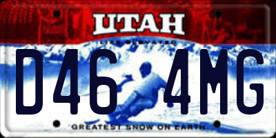 UT license plate D464MG