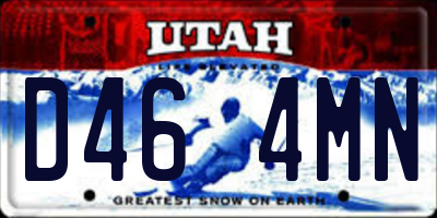 UT license plate D464MN