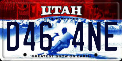 UT license plate D464NE